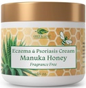 Manuka Honey Eczema Cream Moisturizing Lotion Fragrance Free For Psoriasis Relief - Itchy, Dry Skin Rash Ointment - Skin Soothing Moisturizer - Body & Face Cream - Kids &amp; Adults 16oz