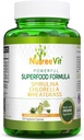 NutreeVit Puro 100% Espirulina orgánica + Clorella + Wheatgrass - Potente Superfood - Veggie Capsules  durable 500mg
