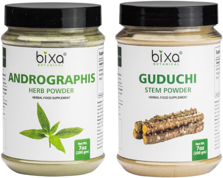 bixa BOTANICAL Support Liver Wellness ← Andrographis + Guduchi Powder ¦ Bundle ← 100% Natural Herbal Suppliment