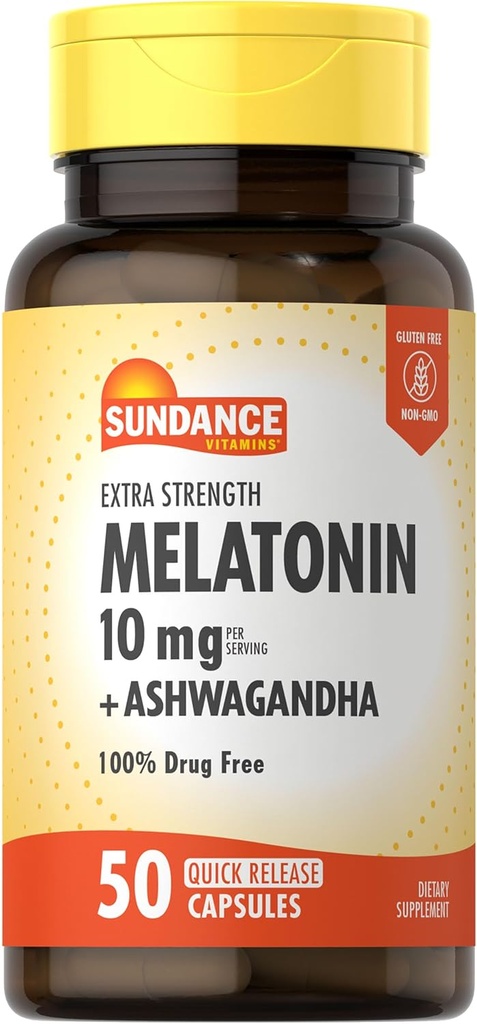 Sundance Melatonin 10mg con Ashwagandha