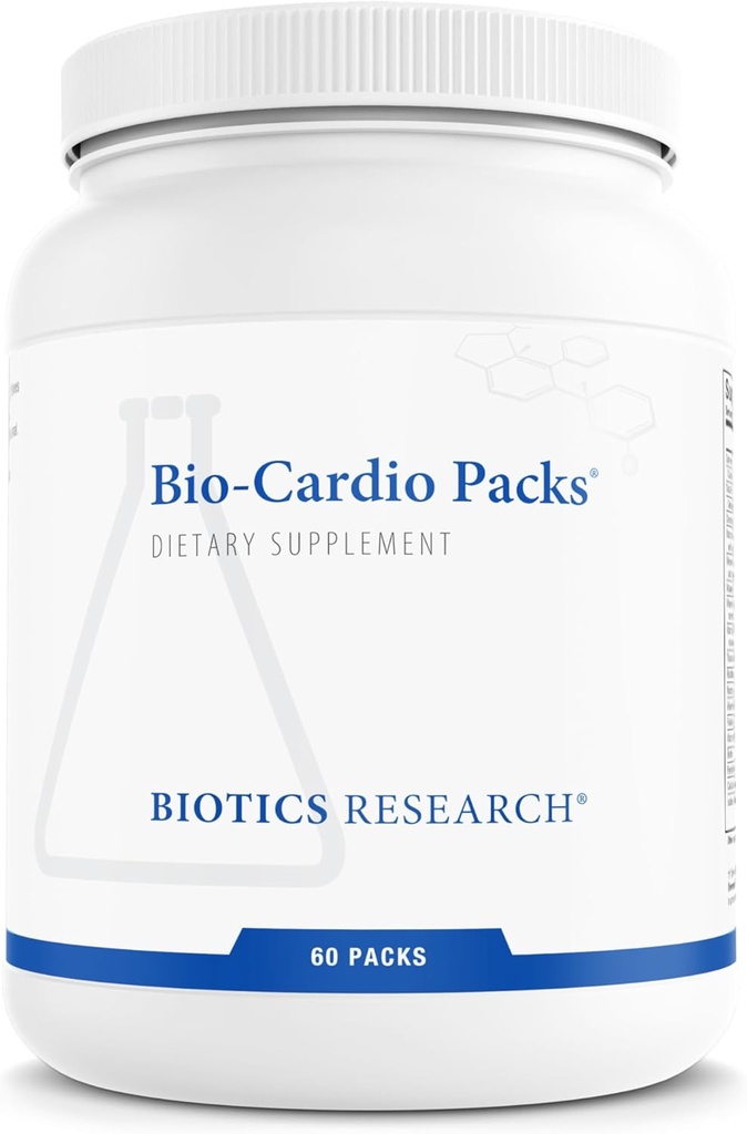 BIOTICS Research Bio Cardio Packs Ideal Daily Supplement Packets for Heart Health, Essential Fatty Acids, Comprehensive Nutritional Formula, Cardiovascular Health 60 Packs