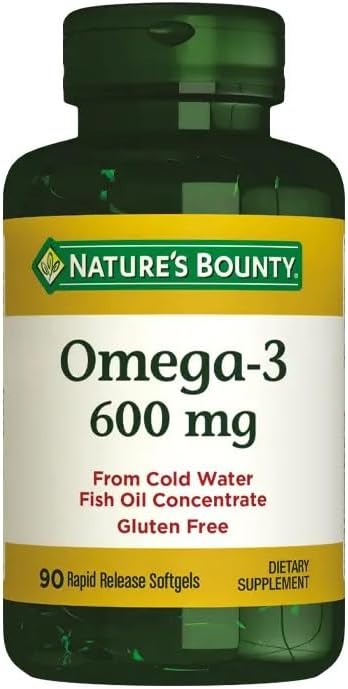 Aceite de pescado rebotado de la naturaleza 2400 mg doble fuerza sin olor 90 Softgels (Pack of 3)