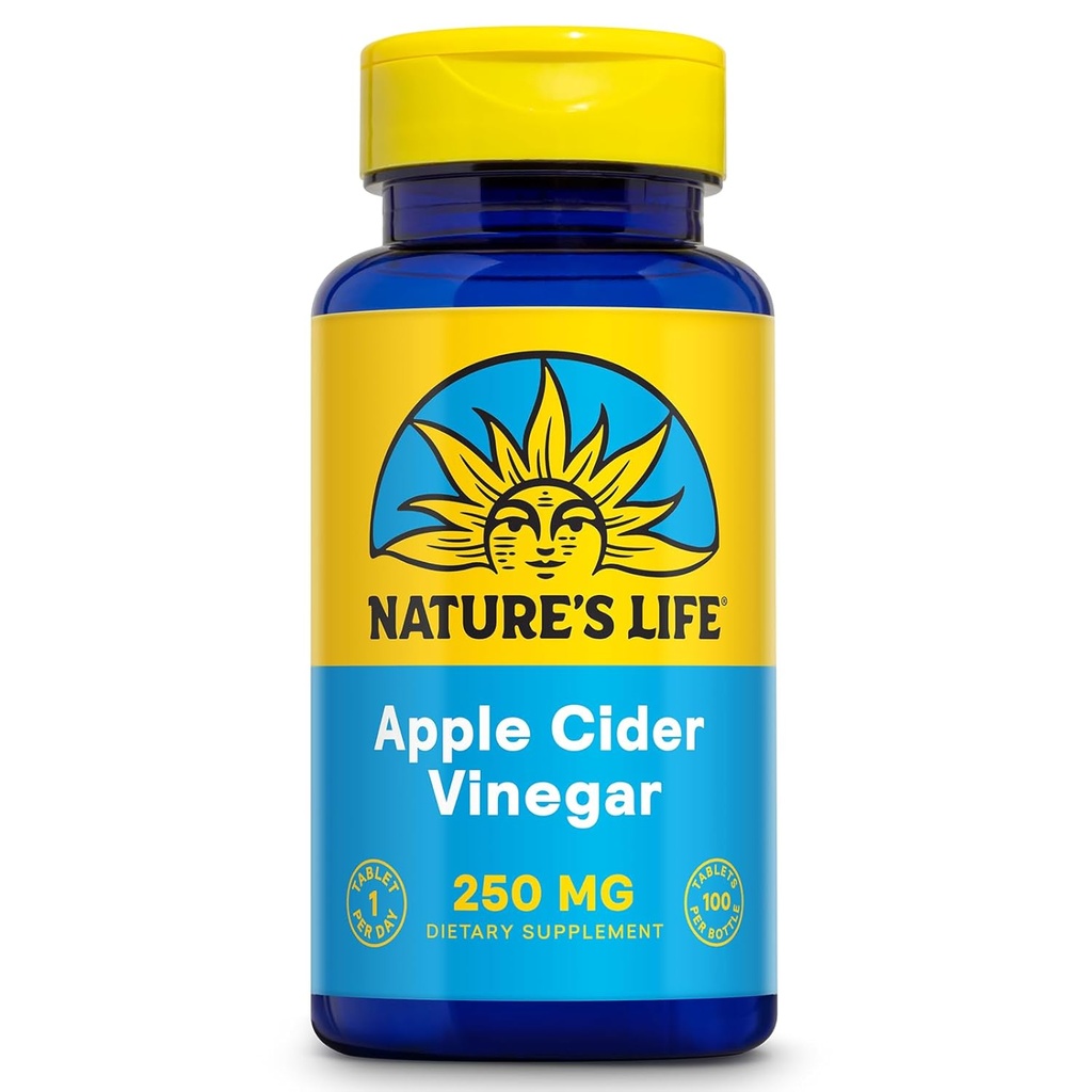 Life Apple Sider Vinegar Tablets, 250 Mg, 100 Conde