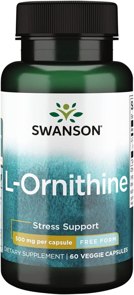 Swanson L-Ornithine Amino Amino Acido 500 Milligrams 60 Veg Capsules