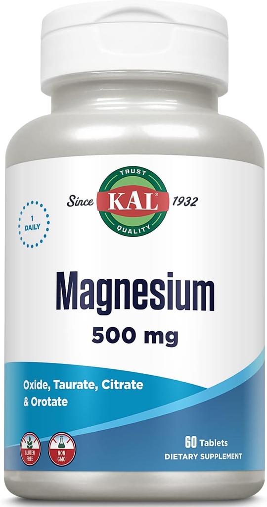 Kal 500 Mg Magnesium Tablets, 60 Conde