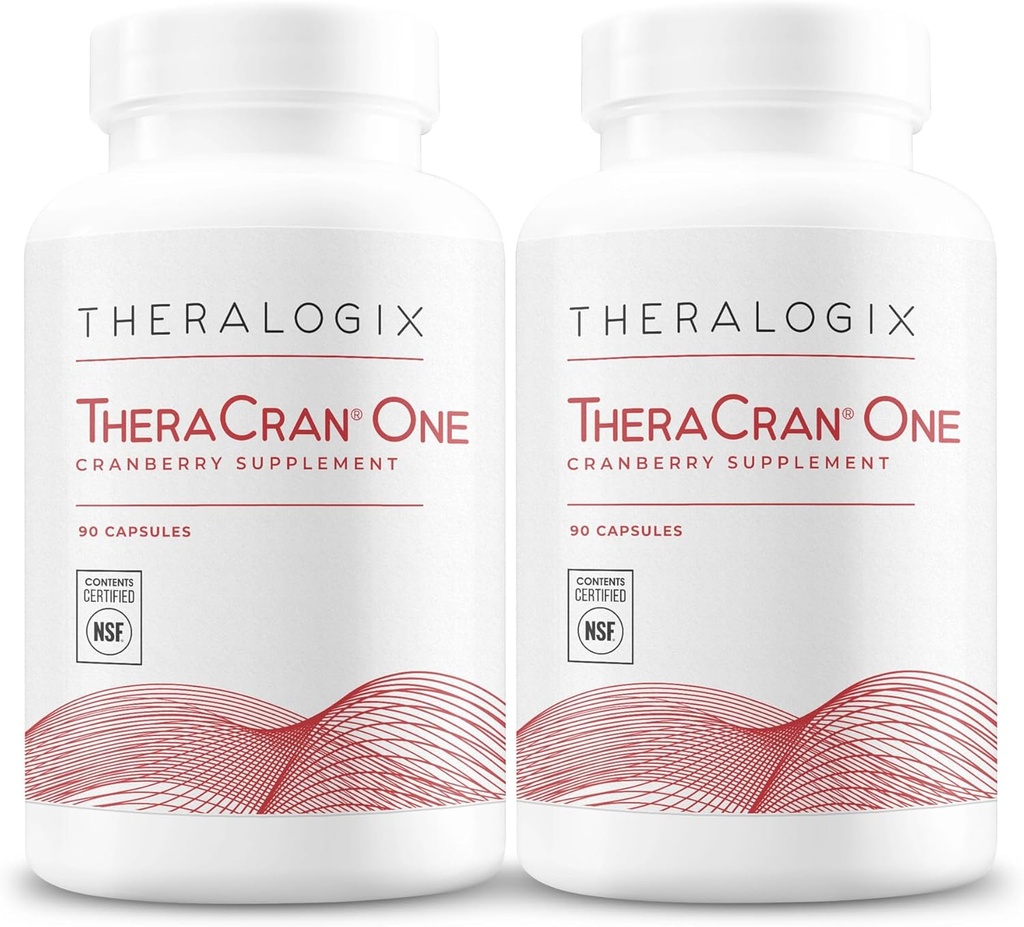 Theralogix TheraCran One Cranberry Capsules - 180-Day Supply - Suplemento de arándano para hombres &amp; mujeres - píldoras de arándano para apoyar la salud del tracto urinario* - 36 mg PACs por cápsula - NSF certificado, 180 Coun