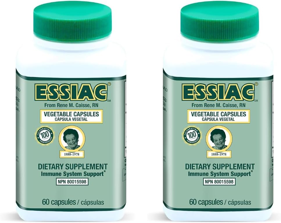 Essiac Tea All-Natural Herbal Extract Capsules – 60 Capsules peru Powerful Antioxidant Blend to Help Promote Global Health & Well-Being ← Original Formula Since 1922 (Pack of 2)