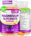 Magnesium Glycinate Gummies Suplemento para Adultos Mujeres, Magnesium Gummies con L-Threonate, Ashwagandha, Vitamina B6- Durmiente, Relajación, Calma, Energía, Vegan, Sugar Gratis, 60 Condes