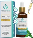 4-in-1 Mullein Drops for Lungs & Gut Health – Liposomal Mullein Leaf Extract, Sunflower Lecithin " Choline for Immune, Digestive, Allergy & Mucus Relief – Made in USA – 2oz Peppermint