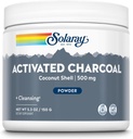 Solaray Activado carbón de coco Pólvora 500 mg Silencioso Limpieza interna saludable > Apoyo a la trampa digestiva