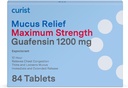 Curist Guaifenesin Mucus Relief 1200 mg Maximum Strength OTC - 84 Conteo Extended Release Tablets - Reduce Mucus Clear Congestion (84 Conteo Bulk Pack)