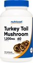 Nutricost Turkey Tail Mushroom Capsules 1200mg, 60 Servings (120 Capsules) - Gluten Free, Non-GMO, and Vegetarian Friendly