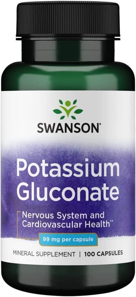 Swanson Potasio (Gluconate) 99 Milligrams 100 Capsules