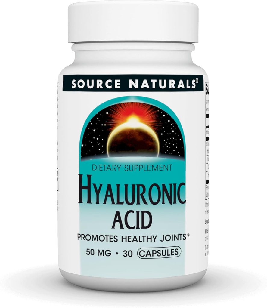 Fuente Naturales Ácido hialurónico, promueve articulaciones saludables*, 50 mg - 60 cápsulas