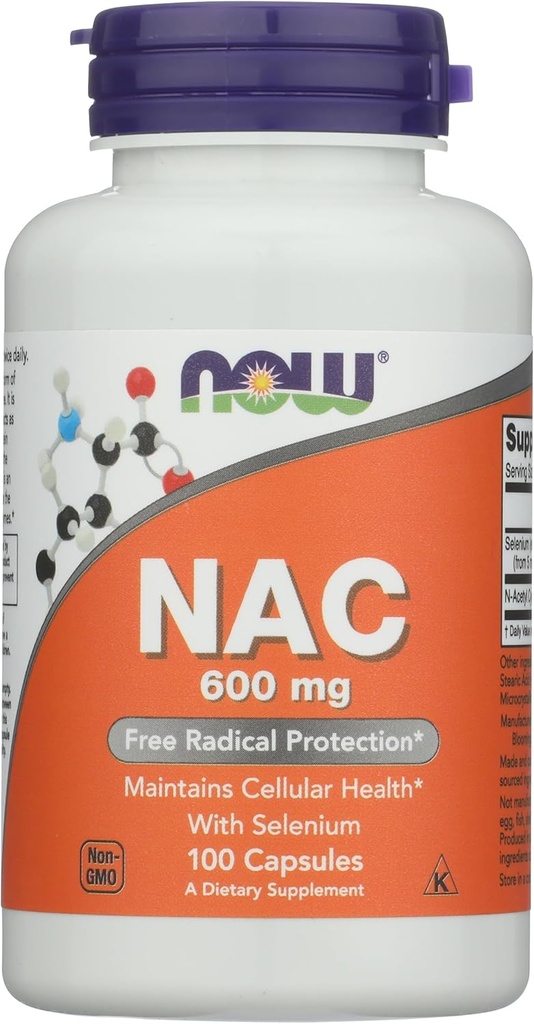 Ahora Alimentos Nacacetyl Cysteine 600mg cápsulas, 100 TC