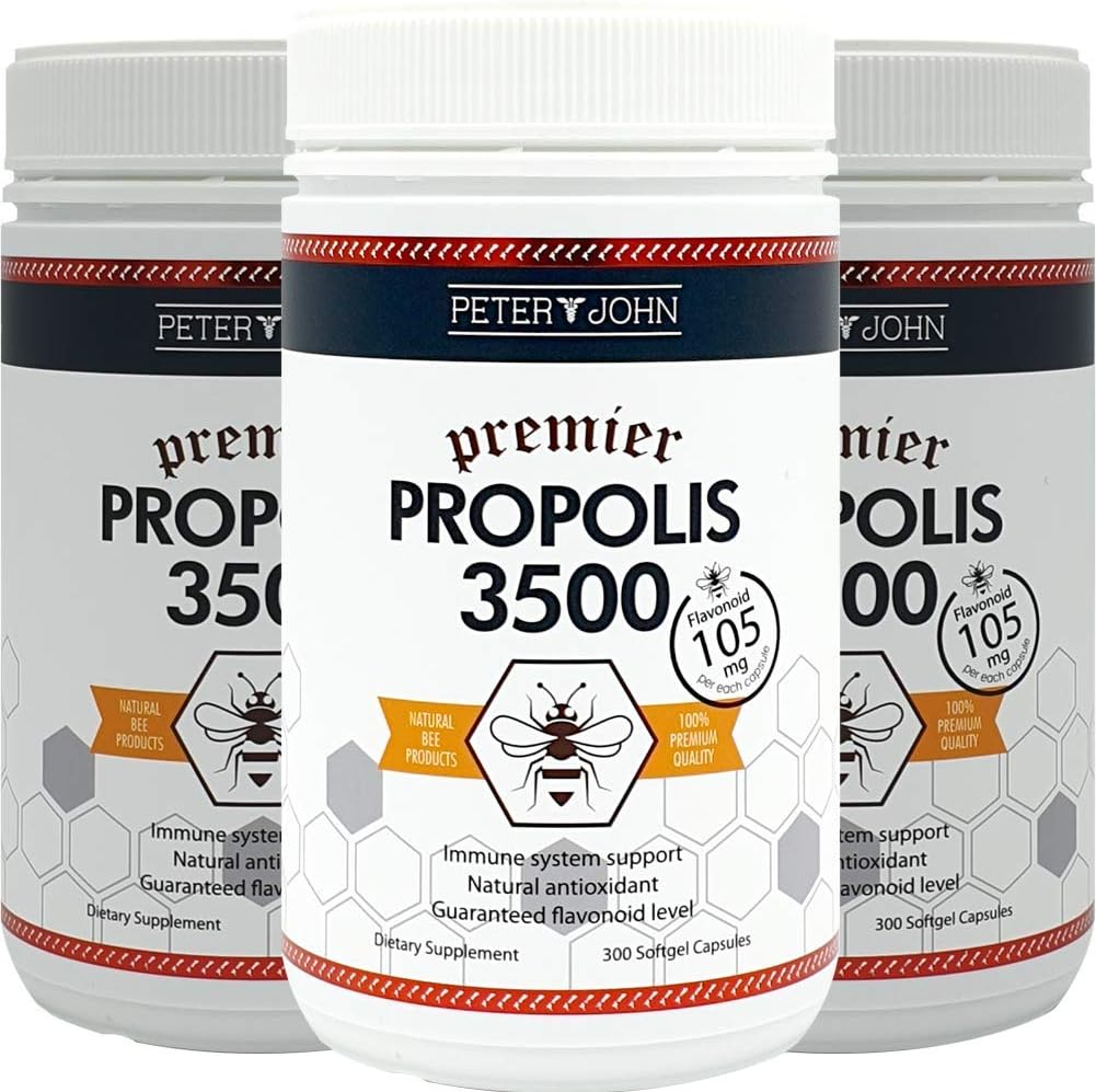 HEALTHFARM Peter John Propolis 3500 (Flavonoid 105mg) 300 cápsulas Softgel (3)