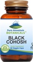 Pure Mountain Botanicals Black Cohosh Capsules - 90 Kosher Vegan Caps - Ahora con 500mg Wild Black Cohosh Root - Natures Support for Menopause