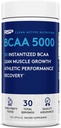 RSP BCAA 5000 (30 Serv), Cápsulas BCAA Premium para la recuperación del músculo del entrenamiento posterior, resistencia & energía, 5g de ácidos de cadena ramificados esenciales por servicio