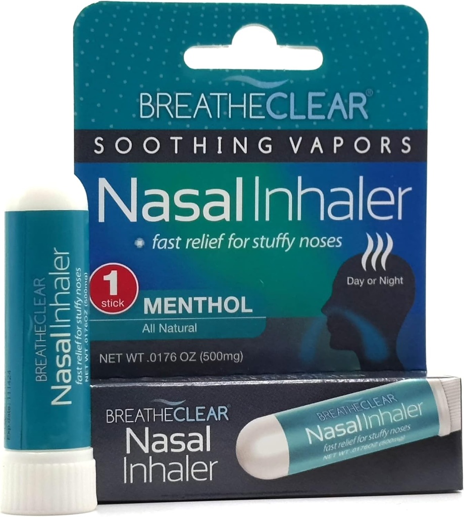 Vapores relajantes inhalador de Nasal - Blend propietario perfecto para el alivio de la nariz suave / palo portátil 1-Pack