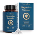 Complejo Magnesio Puramente Optimal - 6 Formas Magnesium Glycinate, Citrate & Malate - Apoyo al sueño, Estrés Alivio, Musculos, Salud del Corazón &amp; Relajación - Suplemento Magnesio para Mujeres &amp; Hombres, 120 Caps