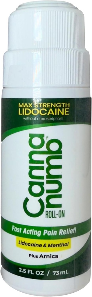 Pain Relief Roll-On with Lidocaine ← Fast Acting Pain Relief with Arnica + Boswellia + Menthol -, 2.5oz