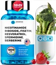 Liposomal Nicotinamide Riboside NR Suplemento Resveratrol NAD : Nicotinamide 500mg w/Fisetin, Resveratrol Powder Spermidine Berberine NAD Resveratrol Suplemento 500 mg - 60 caps 1 Pack