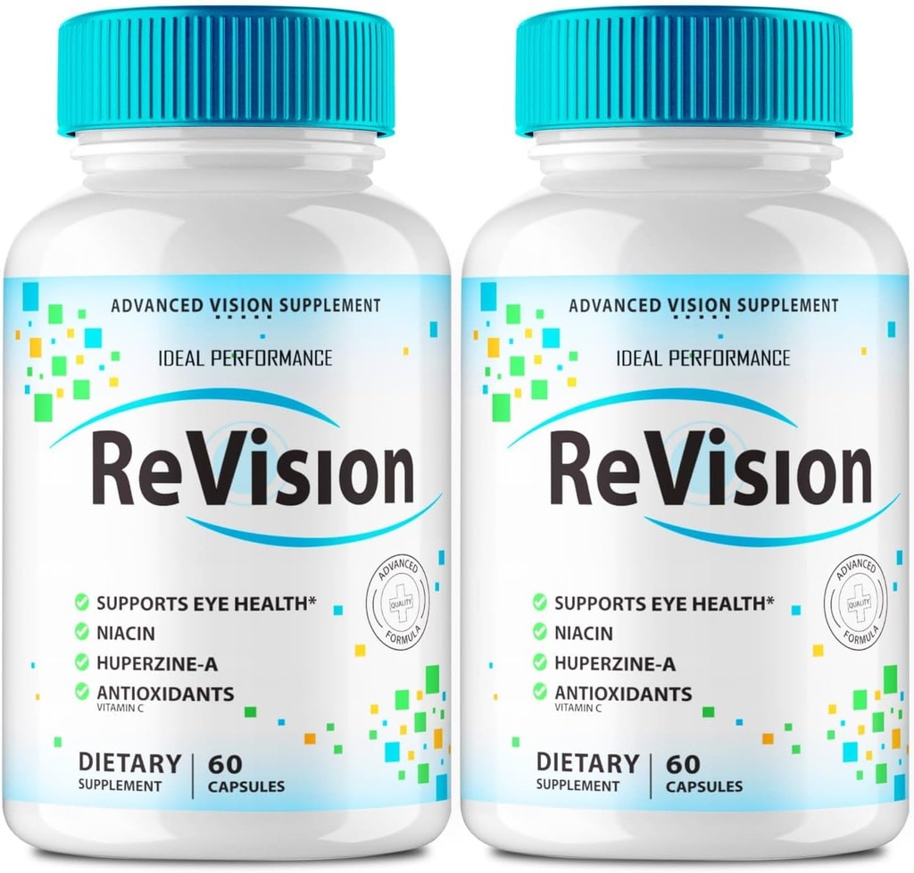 IDEAL PERFORMANCE (2 Pack) Revision Eye Supplement Pills Advanced Vision 2.0 Eye Care Complex Vitamin Capsules Pro (120 Capsules)