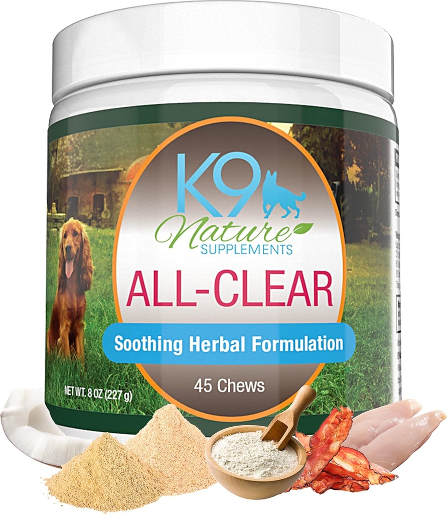 All-Clear - Suplemento de Alergia para Perros - 45 Chews - Cosa Fórmula Herbal con Ingredientes Naturales - Apoyo para las Alergias Estacionales de Mascotas - para Todas las Criaturas