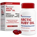 Arctic Ruby Oil 1000mg – Omega 3 Supplement for Women and Men with EPA, DHA & Astaxanthin 2mg - Fish & Krill Oil Alternative – 60 Softgels (1 Pack)