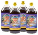 Tahiti Trader Island Style High Potency Noni Juice - Pure Noni Fruit Juice Fermented to Vinegar - Organic Antioxidant Superfood Supporting Energy & Body Health - (32oz, 4 Pack)