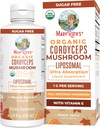 MaryRuth Organics Cordyceps Mushroom Supplement TEN Ultra Absorption Liposomal TEN Full Spectrum Mushroom