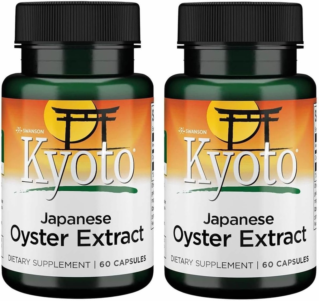 Swanson Kioto Japonés Oyster Extracto - Suplemento Natural Promoción Conducir &amp; Bienestar para Mujeres Hombres - (500 Milligrams 60 cápsulas) (2 Pack)