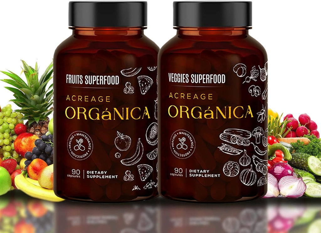 Frutas y Verduras Suplementos ← Alimentos enteros Suplementos de energía con 36 Frutas &amp; Vegeta Superalimentación de liviano TEN Vitaminas y Minerales Esenciales ANTE 90 Frutas &amp; 90 Cápsulas de verduras