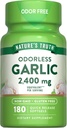 Verdad de la Naturaleza Ajo sin olor Softgels Silencioso 2400mg Silencio 180 Conde Silencio No GMO &amp; Gluten Suplemento Libre