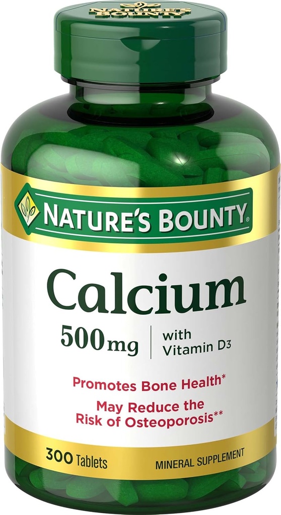 Bounty Calcium Plus 400 UI Vitamina D3, Immune Support &amp; Bone Health, 300 Tablets