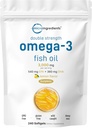 Micro Ingredientes Omega 3 Fish Oil Suplementos 3000mg Por Serving, 240 Softgels ¦ Lemon Flavored – Burpless  durable EPA 540mg + DHA 360mg ← Deep Sea Fish