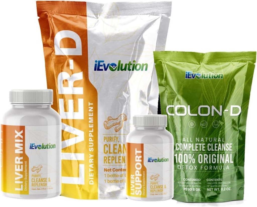 7D-Challenge Detox Kit, 3-Item Set - Liver-D &amp; Colon-D, Ingredientes Naturales para el hígado completo y limpieza de colon &amp; Reparación