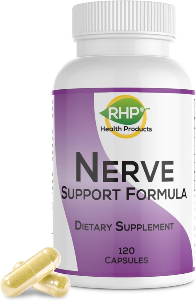 Nerve Support Formula for The Nutritional Support of Neuropathy. Alivio de Nerve Aches, dolor y molestias. B-Complex con ácido fólico. 120 cápsulas