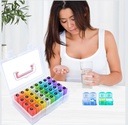 Organizador mensual de píldoras 2 veces al día, organizador de 30 días con 32 cajas diarias de píldoras y caja de viaje, para medicina, vitamina, aceite de pescado, suplementos mango cómodo, libre de BPA.