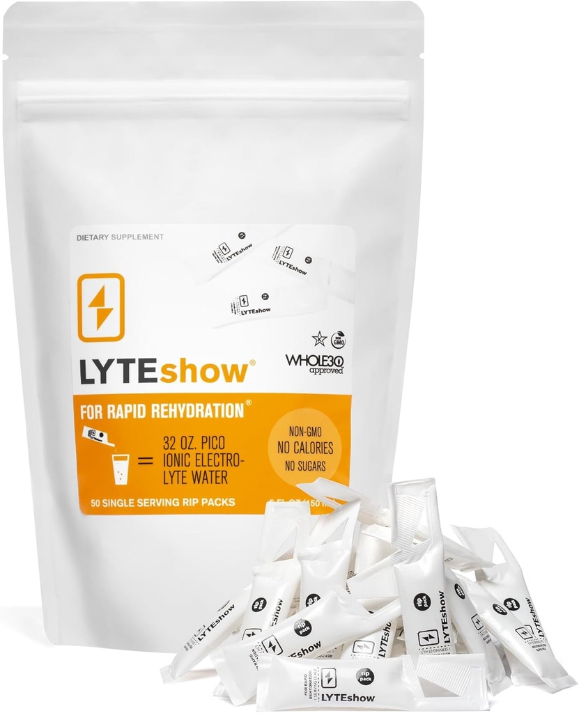 LyteLine Electrolyte Drops for Water - Sugar-Free for Hydration and Immune Support - 50 Single Servings - Keto Friendly - Zinc and Magnesium for Rapid Rehydration