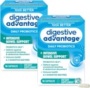 Beneficios Digestivos Probióticos para la Salud Digestiva &amp; Soporte Intensivo de Tazón, para Mujeres &amp; Hombres con Enzimas Digestivos, Apoyo a la Salud Ocasional, Capsules 96ct (2)