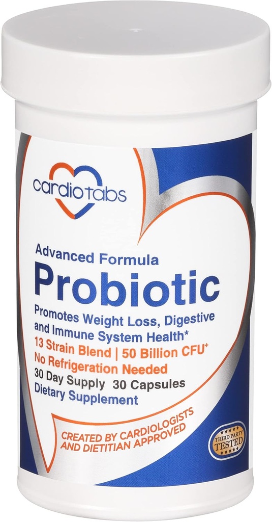 Probiótico avanzado w / 50 Billones CFU Por Serving, Establo Stable, Hombres y Mujeres Probiótico Suplemento de permanecer Fit, 30 cápsulas