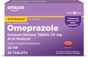   Basic Care Omeprazole Delayed Release Tablets 20 mg, Treats Frequent Heartburn, Acid Reducer, Heartburn Medicine, 28 Count (Packaging may vary)