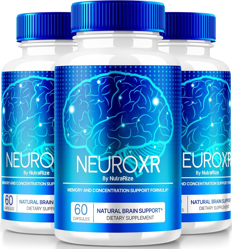 (3 Pack) Cápsulas NeuroXR, Píldoras NeuroXR, Fórmula Premium con Ingredientes Naturalmente Derivados para apoyar la memoria y el foco, Neuro X R Reseñas (180 Cápsulas)