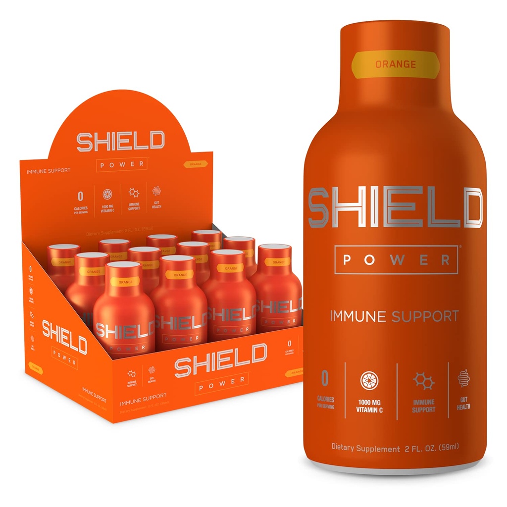 Besser Health, Shield 2oz, Immune Support Shot - 12 Conde, Orange