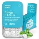 NeuroGum Energy Caffeine Mints (144 piezas) - Azúcar gratis con L-theanine + Caffeine natural + vitamina B12 &amp; B6 - Nootropic Energy & Focus Supplement for Women & Hombre - Keto & Vegan, Peppermint Flavor