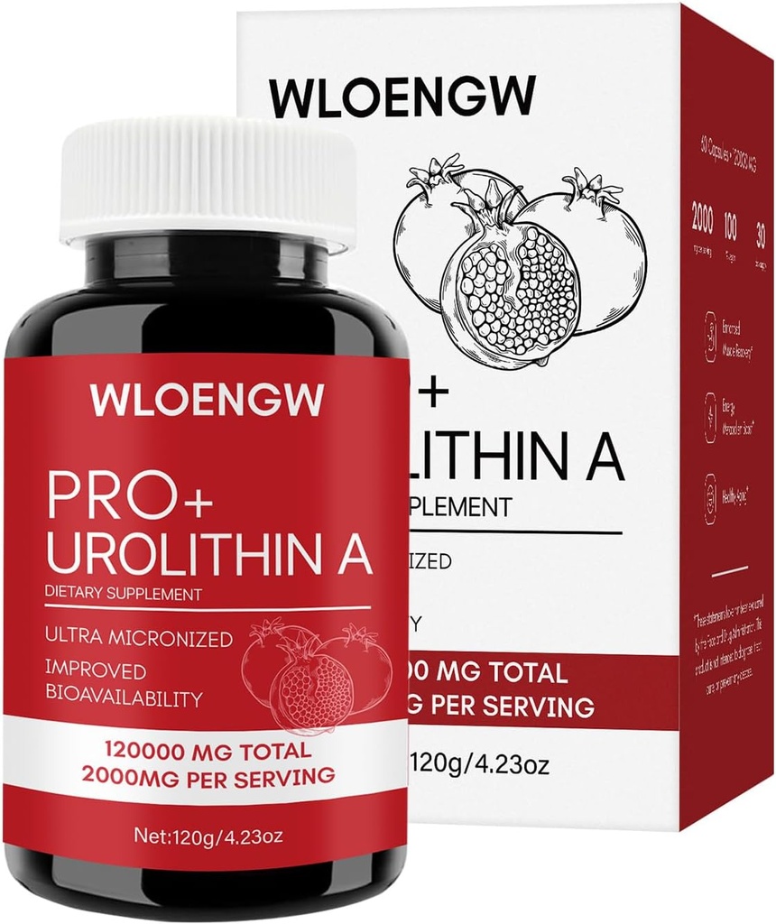 Nuevo Urolithin Un Suplemento 60 Cuenta, 2000MG - 1 Botella