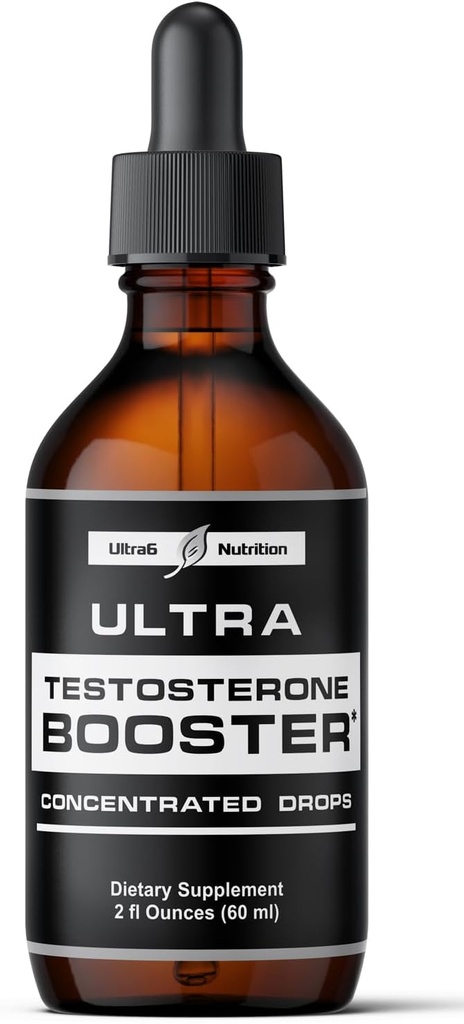 Ultra6 Booster de Testosterona de Nutrición para Hombres - Mens y Mujeres Suplementos de Salud - Suplemento con Tongkat Ali + Tribulus Terrestris for Male Enhancement - Supports Muscle Recovery & Energy Boost