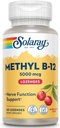 Solaray Methyl B12, Lozenge, Cherry (Btl-Plastic) 5000mcg ← 60ct