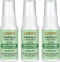 Abeja LOVITA Propolis Throat Spray 250mg, Bee Propolis Extracto con 18% Bioflavonoides, Antioxidante libre de alcohol, Immune Support & Sore Throat Relief, Gluten-Free, Non-GMO, 1 Fl Oz, 90 Day Supply